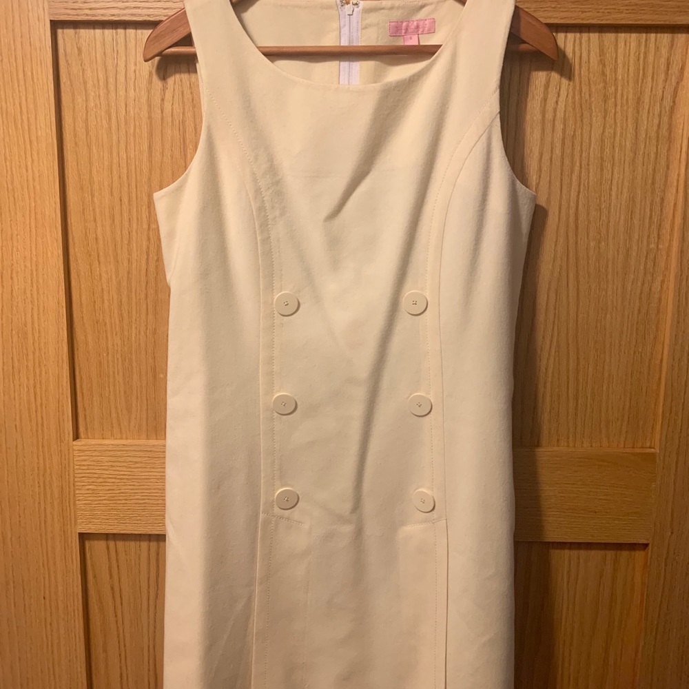 COPY - Lilly pulitzer Cream sailor button dress sample 6